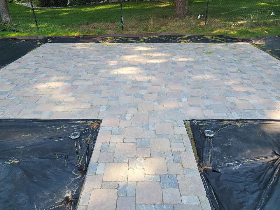 Outdoor living space installed by Bernal Landscape